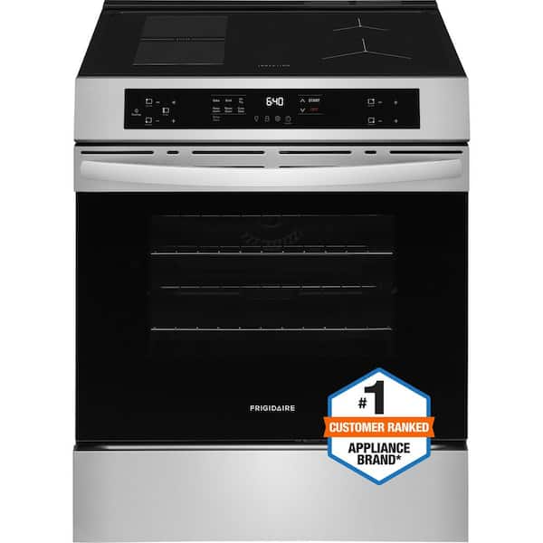 30 in. 4 Element Front Control Induction Range in Stainless Steel with Air Fry