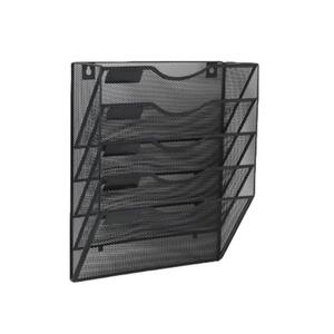 Size File Magazine Rack Metal Black 3.9 in. x 11.8 in. Metal Hanging Wall File Magazine Rack ...
