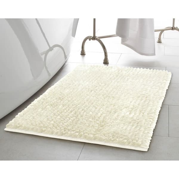 Laura Ashley Butter Chenille 20 in. x 34 in. Bath Mat, Blush LAYMB009526 -  The Home Depot