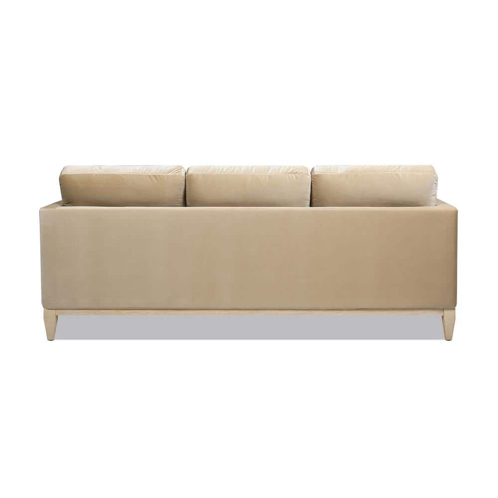 Knox 84" Fawn Brown Velvet Lawson Sofa with Removable Cushions