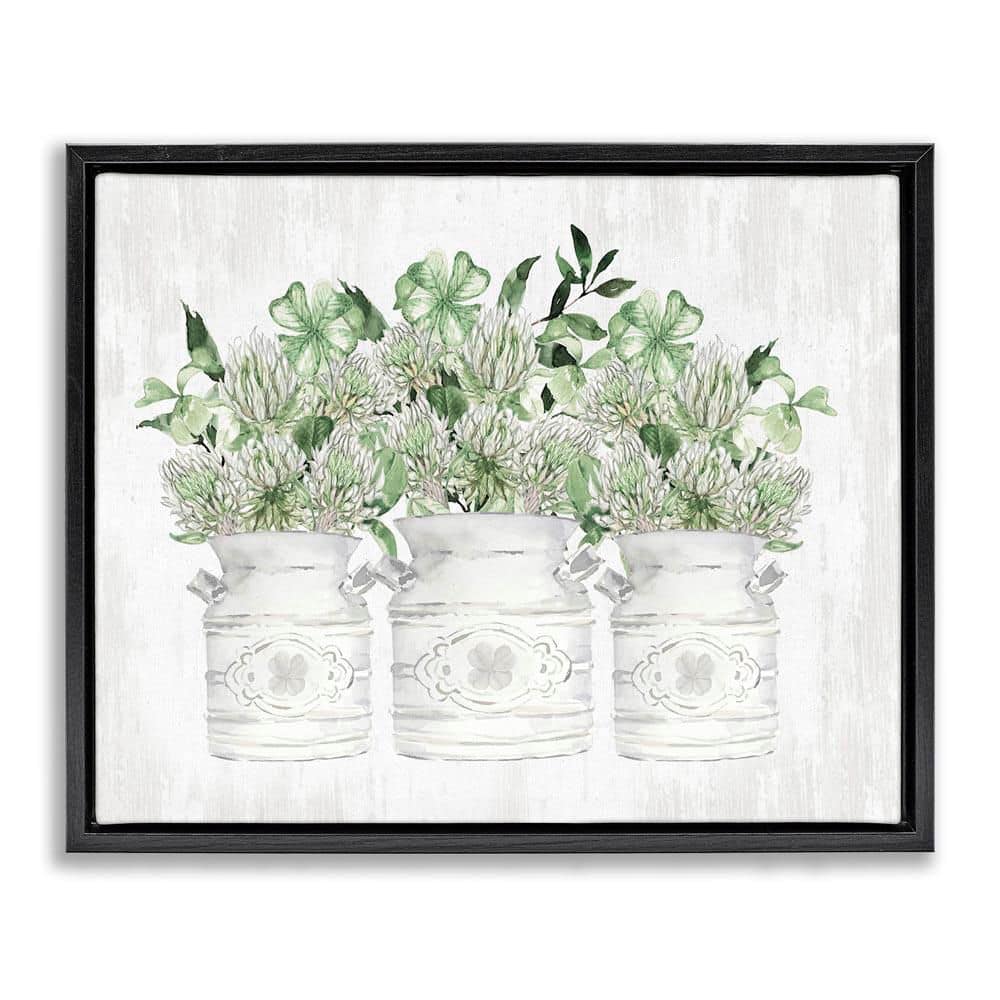 Rustic Shamrock Bouquets by Lettered and Lined Black Floater Frame Graphic Art Print Nature 21 in. x 17 in. price history on PriceWatchPro