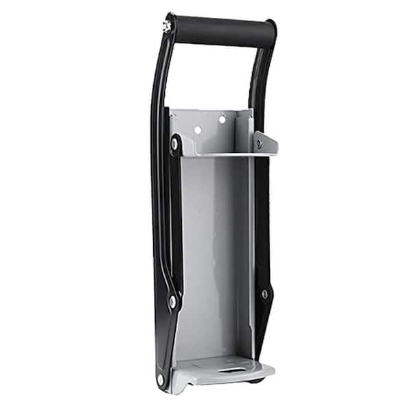 16 oz. Aluminum Can Crusher Wall Mounted Recycling Tool with Non-Slip Handle and Integrated Bottle Opener Gray
