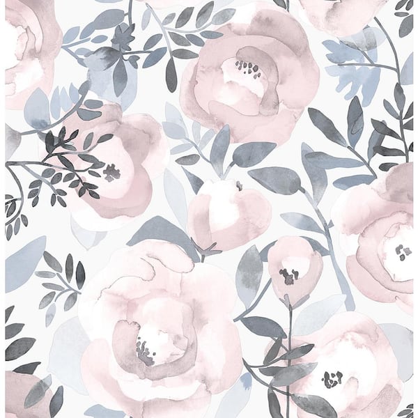 A-Street Prints Orla Purple Floral Purple Wallpaper Sample