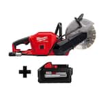 M18 FUEL ONE-KEY 18-Volt 9 in. Lithium-Ion Brushless Cordless Cut Off Saw with HIGH OUTPUT 8.0 Ah Battery