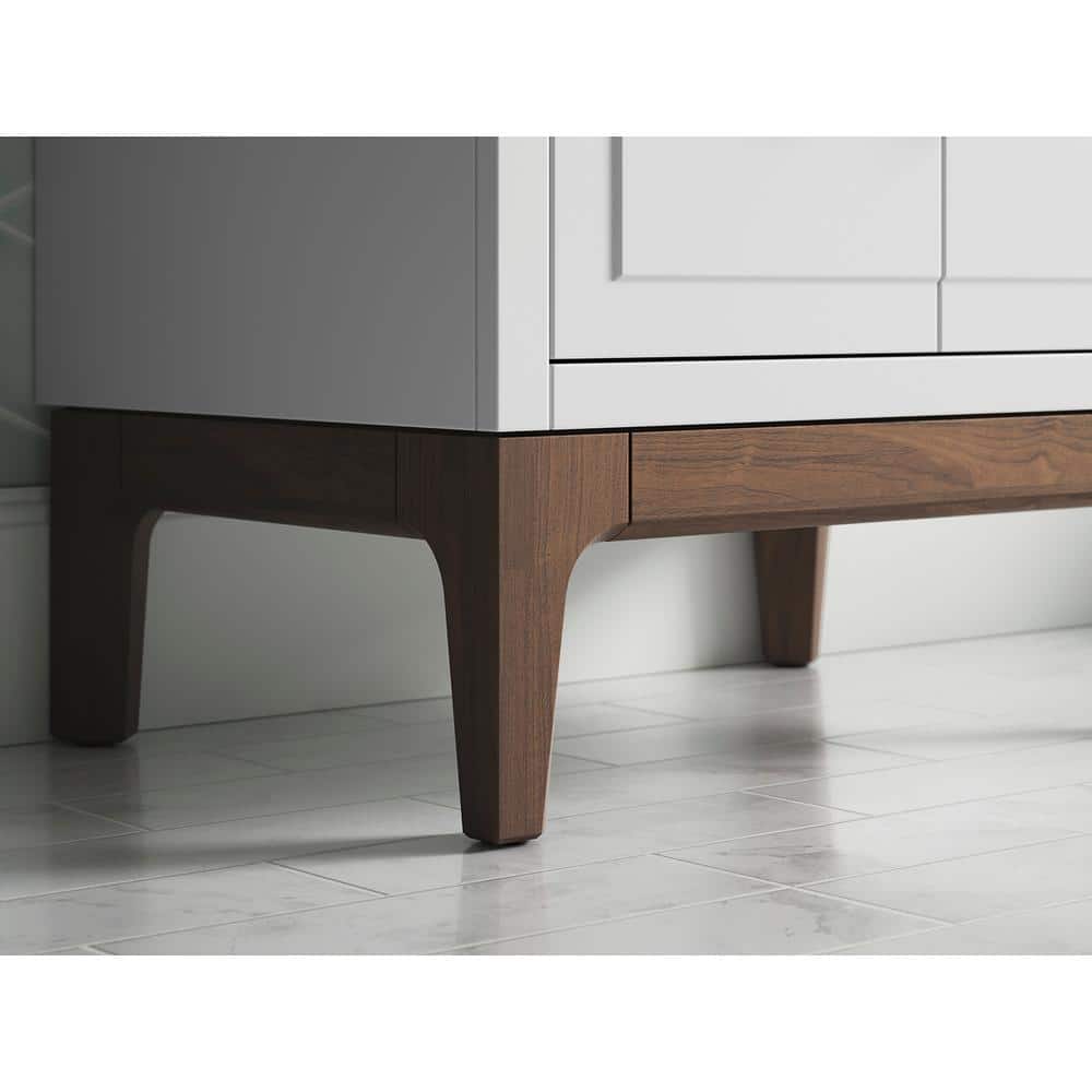 Seer 24" White MDF Freestanding Bathroom Vanity with Quartz Top