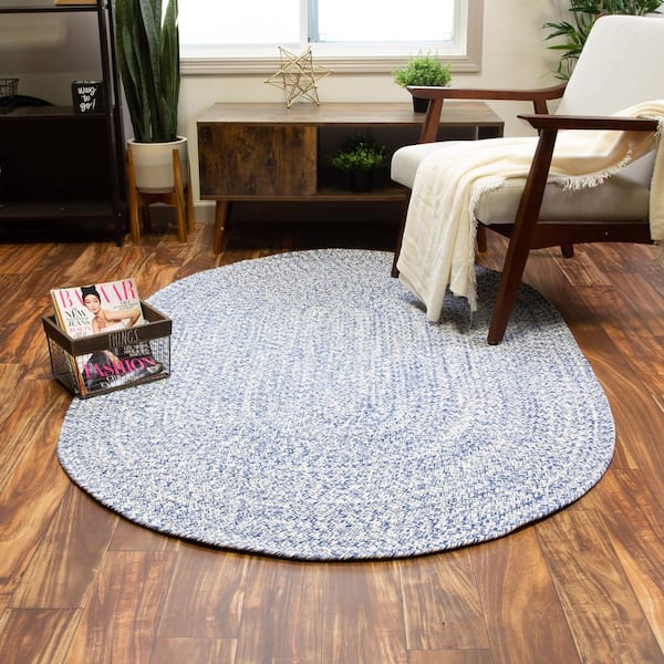 Rug 100% natural braided reversible cotton oval Rug living modern