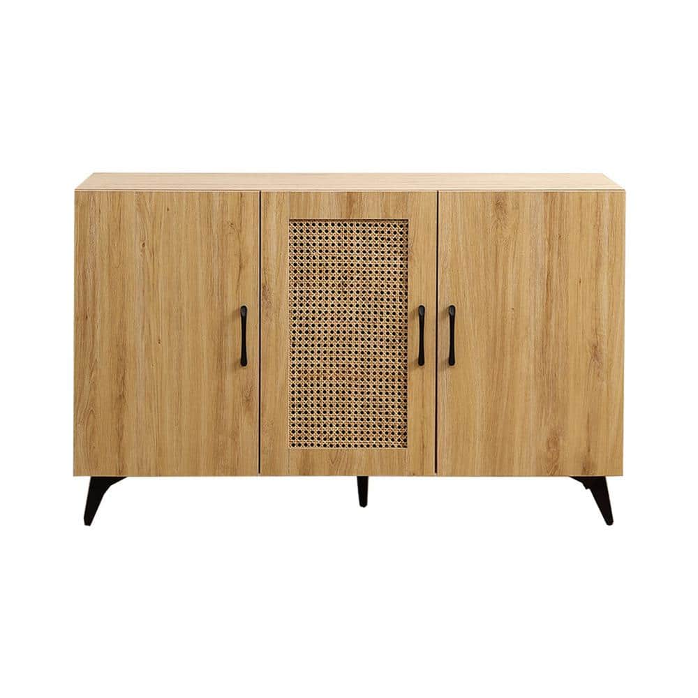 45.3 in. W x 16 in. D x 28.3 in. H Bathroom Beige Linen Cabinet