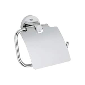 Essentials Single Post Toilet Paper Holder with Cover in StarLight Chrome