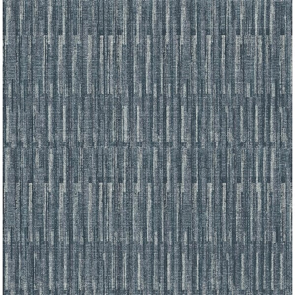 SCOTT LIVING Brixton Indigo Texture Indigo Paper Strippable Roll (Covers 56.4 sq. ft.)
