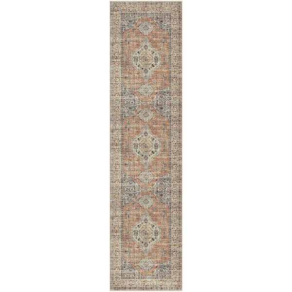 Multi-Colored 2.5 ft. x 10 ft. Oriental Washable Rug Runners for Hallways