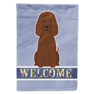 11 in. x 15-1/2 in. Polyester Irish Water Spaniel Welcome 2-Sided 2-Ply Garden Flag