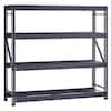 Husky 4-Tier Industrial Duty Steel Freestanding Garage Storage Shelving Unit in Black (77 in. W x 72 in. H x 24 in. D) N2W772472W4B