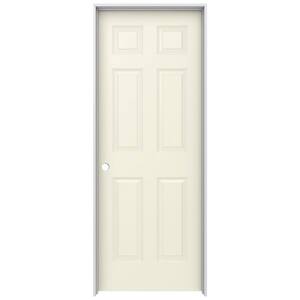 30 in. x 80 in. Colonist Vanilla Painted Right-Hand Smooth Solid Core Molded Composite MDF Single Prehung Interior Door