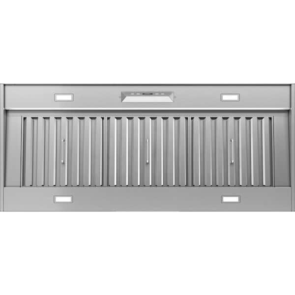 Monsoon II 54 in. 650 CFM Ducted Insert Mount Range Hood with LED Light in Stainless Steel