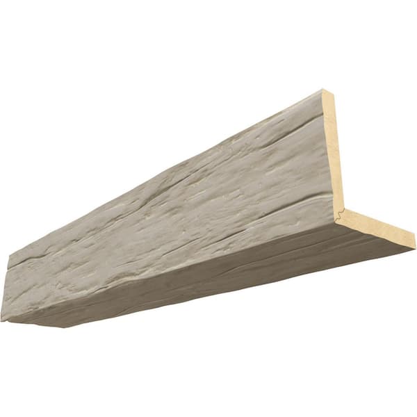 Ekena Millwork Endurathane 10 in. H x 4 in. W x 10 ft. L Riverwood Cashmere Faux Wood Beam