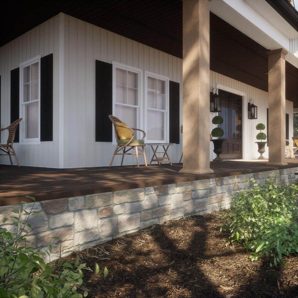Charleston Faux Stone Panel in Multicolor Composite