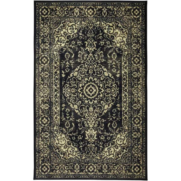 Mohawk Home Damaris Black 10 ft. x 14 ft. Oriental Area Rug