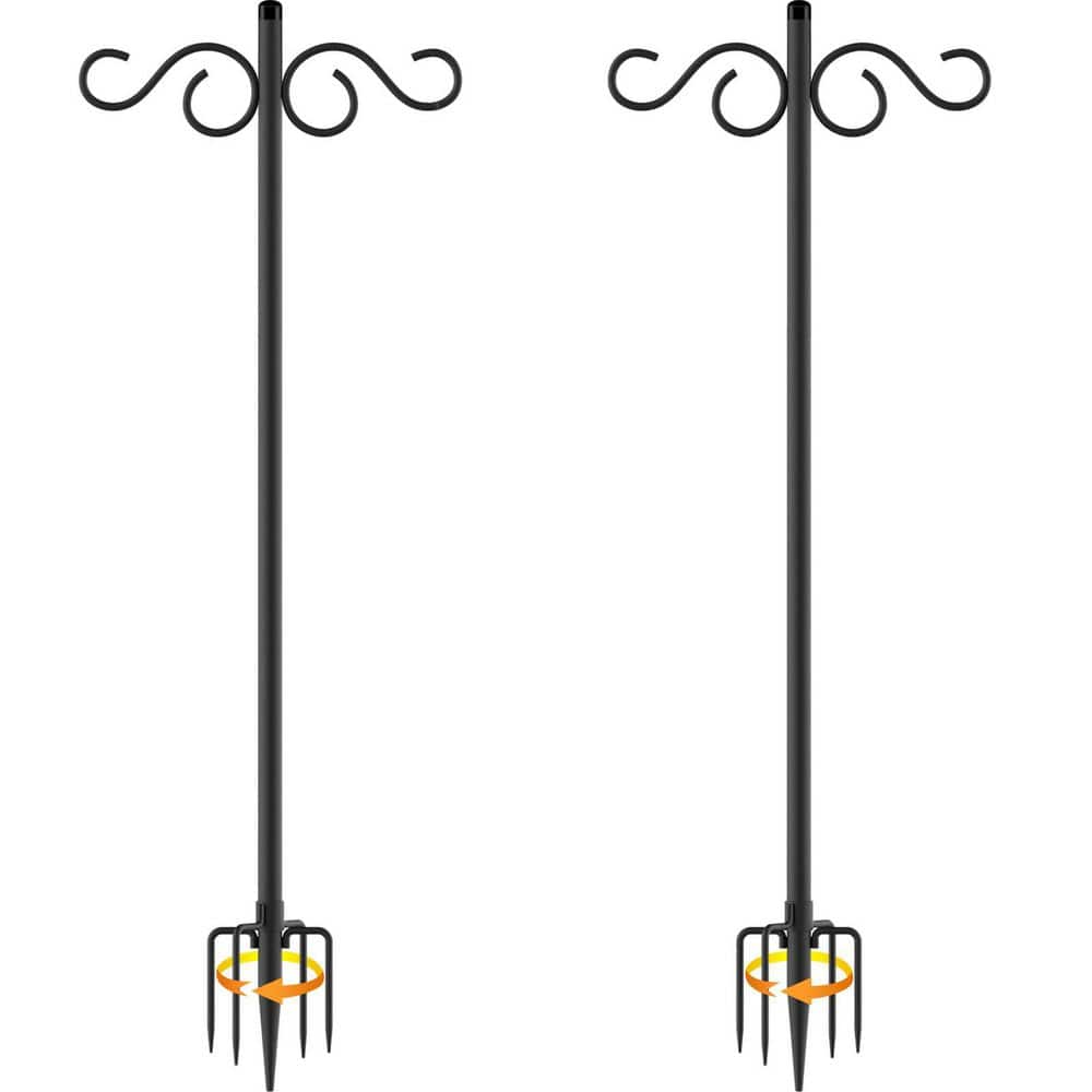 PALEO 55 in. Black Double Shepherds Hooks for Outdoor 2-Count price history on PriceWatchPro