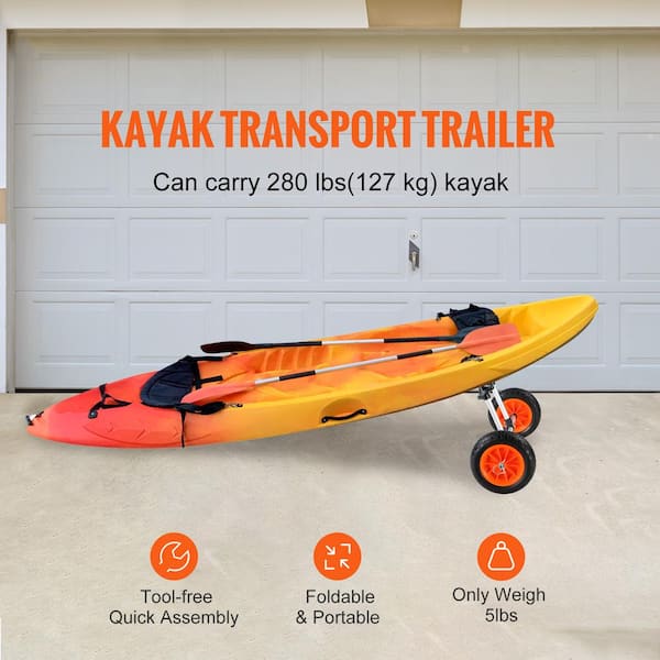 SKYSHALO Heavy Duty Kayak Cart 280 lbs. Load Capacity