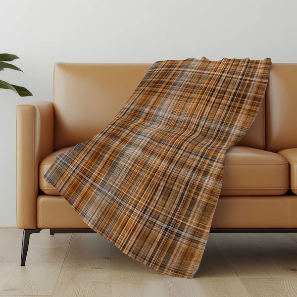 Premium Machine Washable ASB541 Terracotta 50 in. x 70 in. Sherpa Throw Blanket