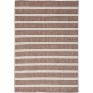 Positano Natural Ivory 4 ft. x 6 ft. Stripes Contemporary Area Rug