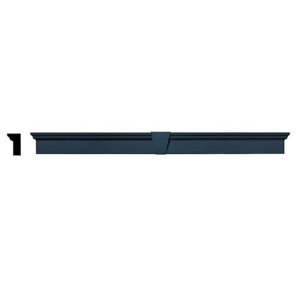 Builders Edge 2-5/8 in. x 6 in. x 73-5/8 in. Composite Flat Panel Window Header with Keystone in 036 Classic Blue