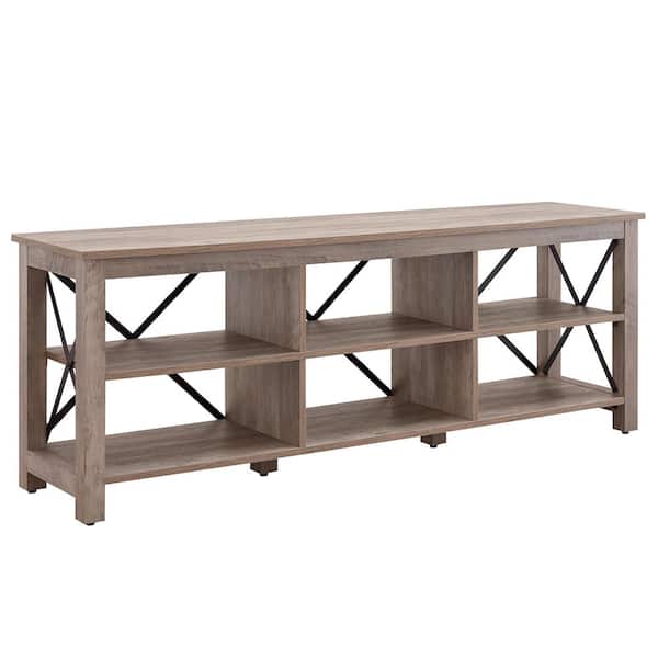 Meyer&Cross Sawyer 68 in. Gray Oak TV Stand Fits TV's up to 80 in.