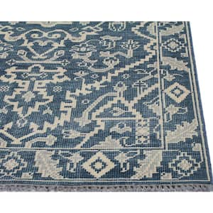 Palmyra Azure 4 ft. x 6 ft. (3 ft. 6 in. x 5 ft. 6 in.) Floral Transitional Accent Rug