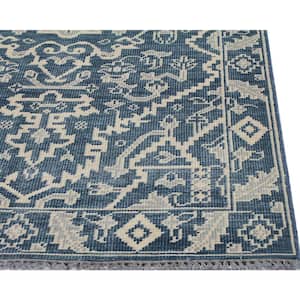 Palmyra Azure 9 ft. x 12 ft. (8 ft. 6 in. x 11 ft. 6 in.) Floral Transitional Area Rug