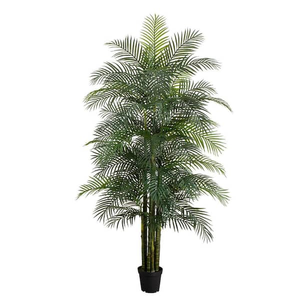 Nearly Natural 9 Ft Uv Resistant Artificial Areca Palm Tree Indooroutdoor T4675 The Home Depot 0177