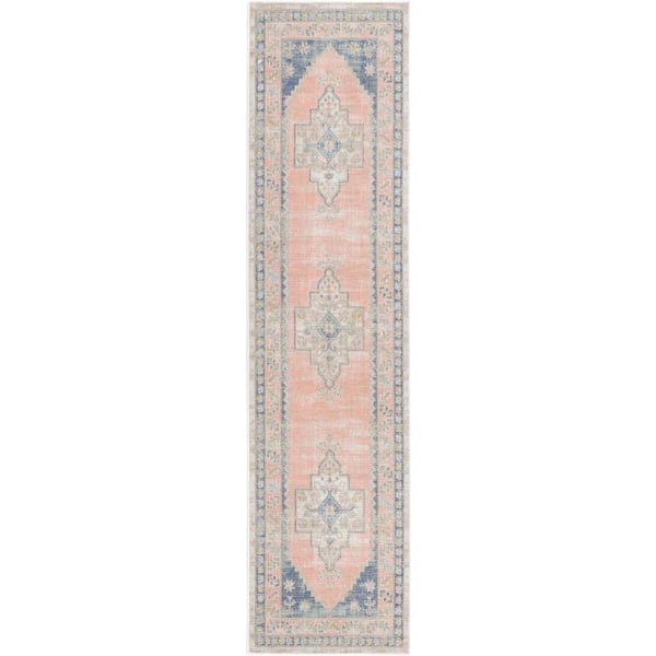 Unique Loom Whitney Geneva French Blue 2 ft. x 8 ft. Area Rug