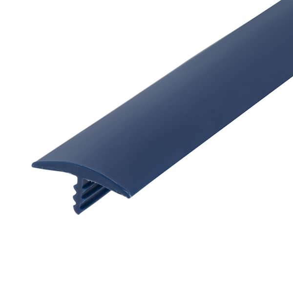 Outwater 7/8 in. blue Flexible Polyethylene Center Barb Bumper Tee Moulding Edging 25 foot long Coil