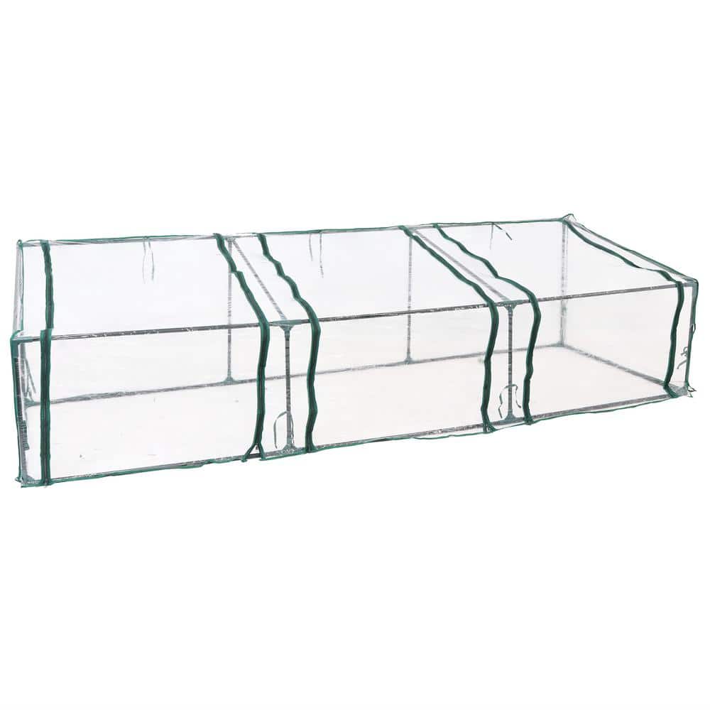 Clear PVC Mini Cloche Greenhouse with Zippered Doors