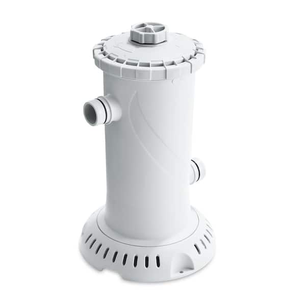 1000 Gallon Cartridge Filter Pump System for Above Ground Pool, White