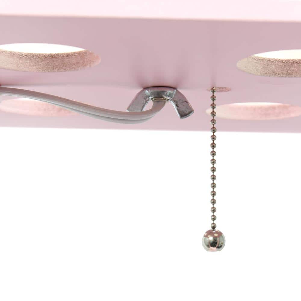 Elegant Light Pink Floor Lamp with Integrated Shelving