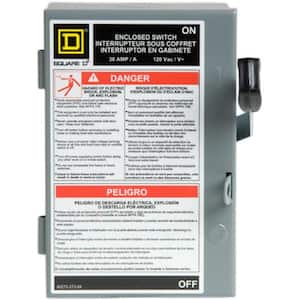 30 Amp 120-Volt Single-Pole Fused Indoor Light Duty Safety Switch