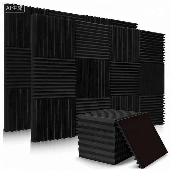 50 Pack 2 x 12 x 12 in. Sound Proof Foam Panels, Soundproof Wedges Panels for Studio Recording, Office, and Home