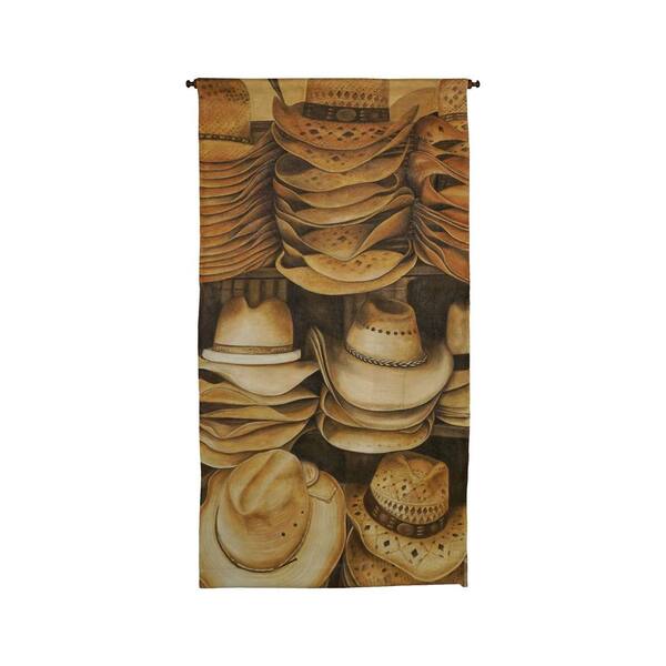 Titan Lighting Brown and Tan "Stacked Cowboy Hats" Wall Tapestry