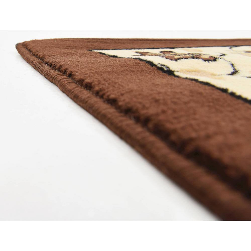 Handmade Espahan Brown Synthetic 6' x 9' Easy-Care Area Rug
