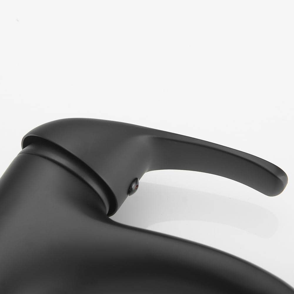 Matte Black Stainless Steel Single-Handle Bathroom Faucet
