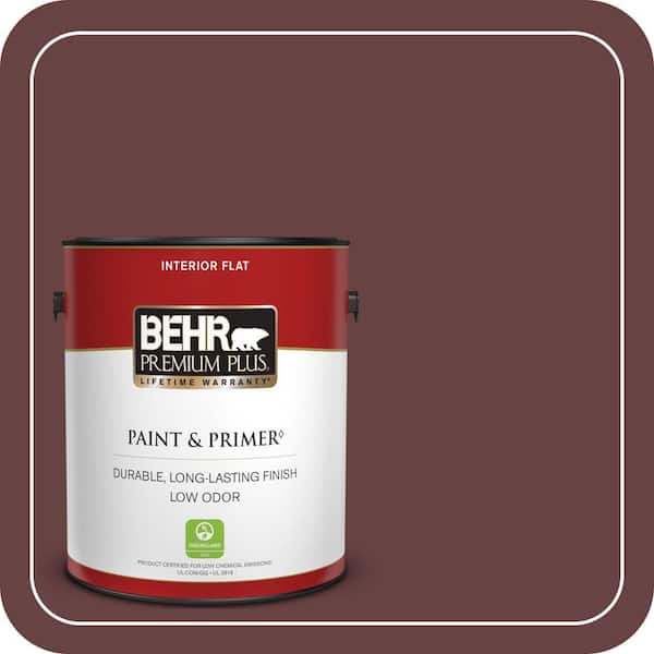 BEHR PREMIUM PLUS 1 gal. #MQ1-14 Twinberry Flat Low Odor Interior Paint & Primer