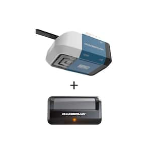 Chamberlain 1/2 HP Smart Chain Drive Garage Door Opener With Battery ...