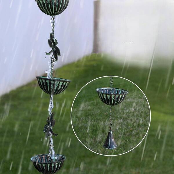 PlanetNine ハンドメイドアクセサリー・根付 3点セット（雨上がり等） Metal Hanging Dragonfly Rain Chain for Garden HPCTBTZKKJ - The