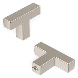 Skylight Collection T-Knob 1-5/8 in. x 3/8 in. Polished Nickel Finish Modern Zinc Cabinet Knob (1-Pack)