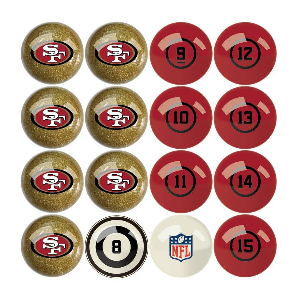 VERY RARE NFL Aramith Billiard Balls - SAN FRANCISCO 49ers / DALLAS COWBOYS  MIX