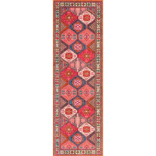 nuLOOM Cornelius Vintage Tiles Multi 3 ft. x 8 ft. Runner