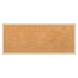 Svelte Natural Wood Framed Natural Corkboard 31 in. x 13 in. bulletin Board Memo Board