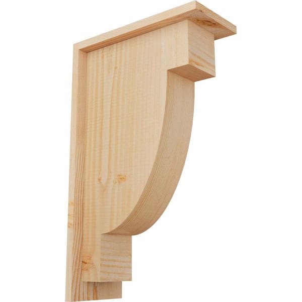 5-1/2 in. x 12 in. x 20 in. Douglas Fir Alpine Smooth Corbel with Backplate