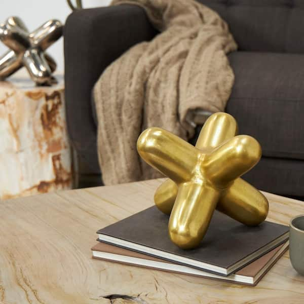 Novogratz Gold Aluminum Jack Abstract Sculpture 043423 - The Home