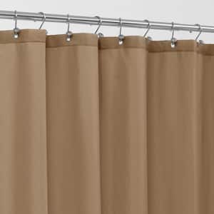 72 in. W x 72 in. L Waterproof Fabric Shower Curtain in Coffee